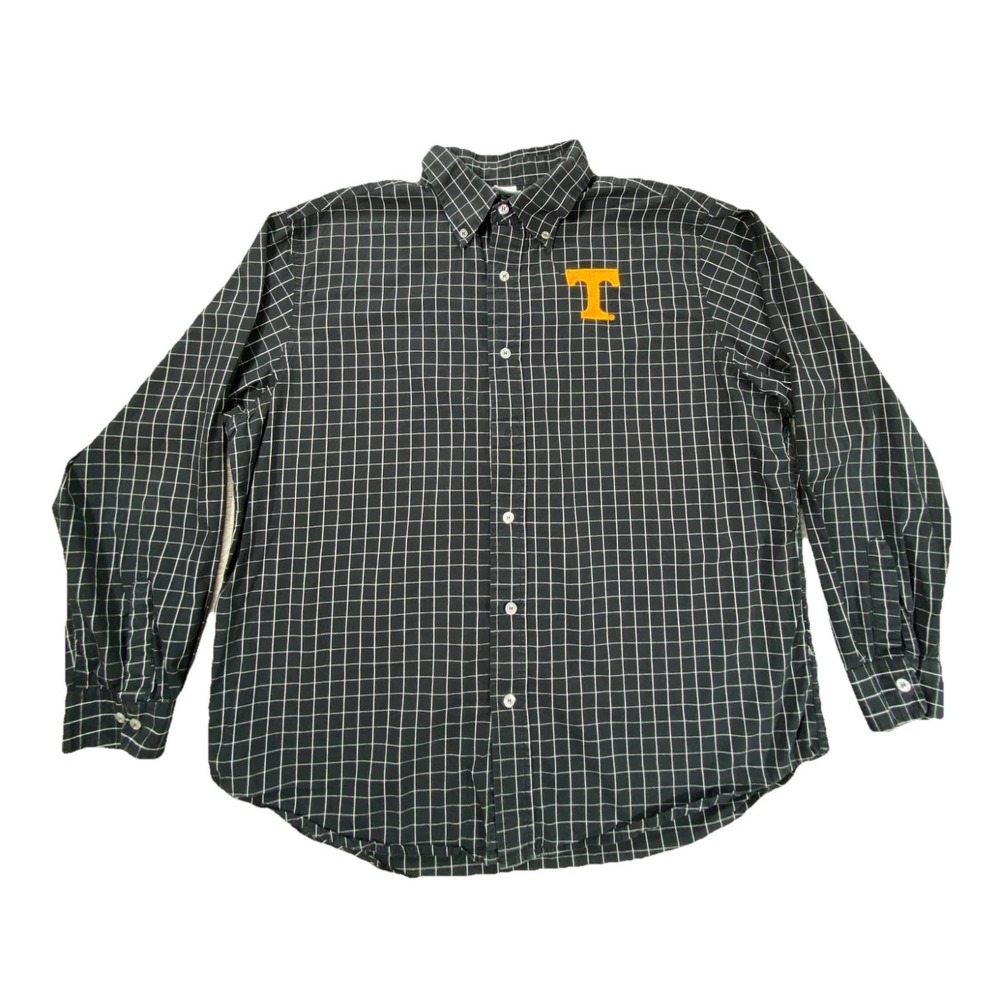 Tennessee Volunteers Shirt Mens XL‎ Black Window Check Rivalry Threads Football